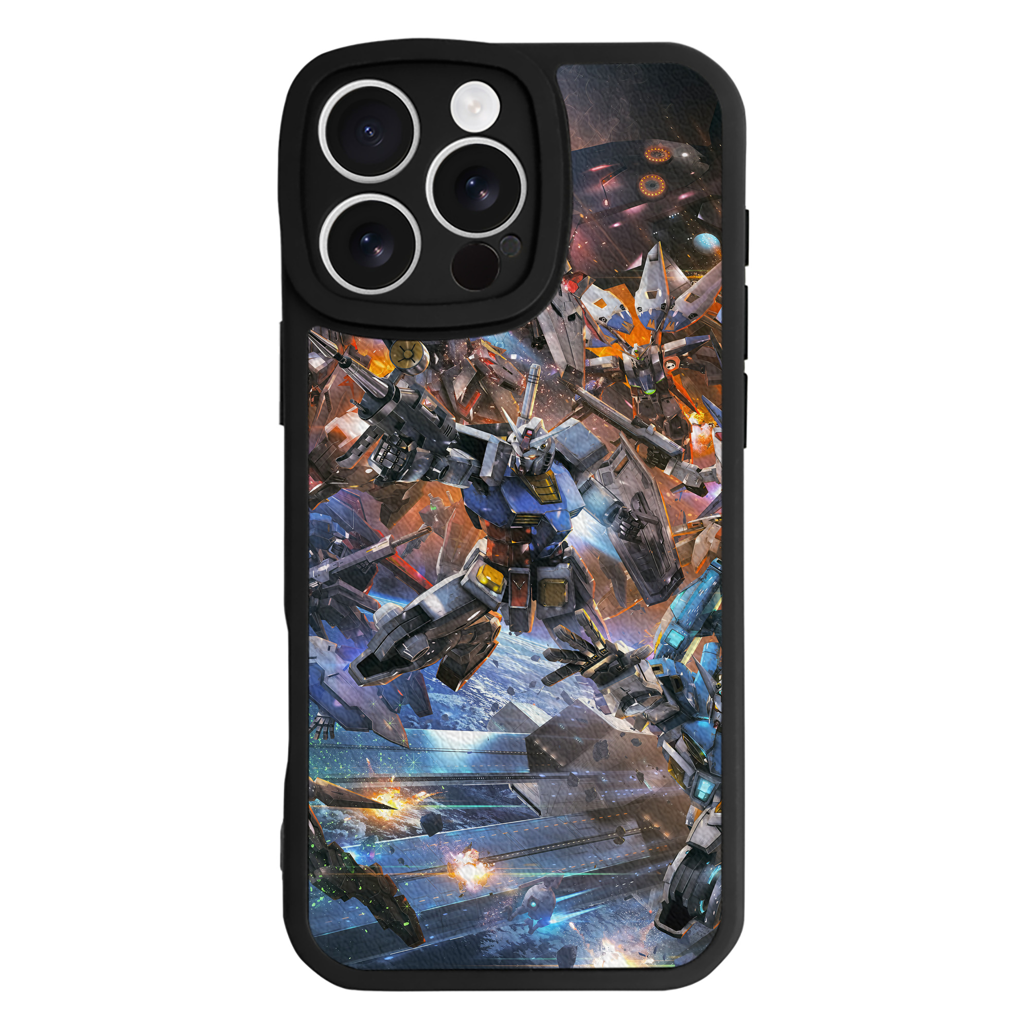 （画像用） 機動戦士ガンダム Mobile Suit Gundam 【iPhone 16シリーズ対応】シリコンスマホケース（レザー調） 材質：シリコン